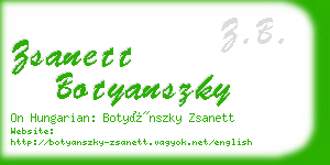 zsanett botyanszky business card